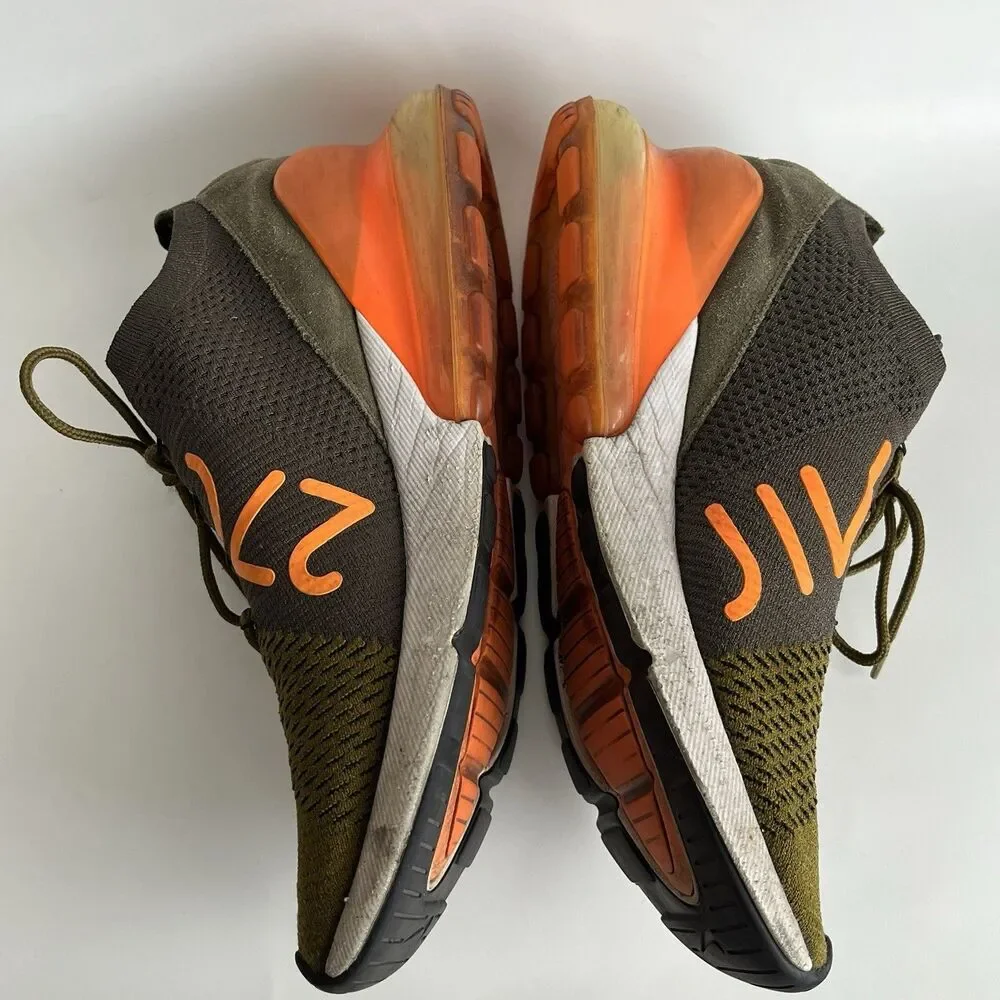 Nike Air Max 270 Flyknit Sneakers Shoes Olive Flak Size 12 Gym Sports‎ Workout